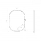 Oltens Nordlis lustro 60x80 cm prostokątne z oświetleniem LED miedź szczotkowana 64123610
