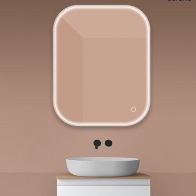 Oltens Nordlis lustro 80x100 cm prostokątne z oświetleniem LED 64124000