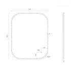 Oltens Nordlis lustro 80x100 cm prostokątne z oświetleniem LED 64124000