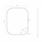 Oltens Nordlis lustro 80x100 cm prostokątne z oświetleniem LED czarny mat 64124300