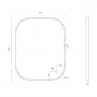 Oltens Nordlis lustro 80x100 cm prostokątne z oświetleniem LED złoto szczotkowane 64124810