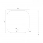 Oltens Nordlis lustro 80x80 cm kwadratowe z oświetleniem LED 64125000