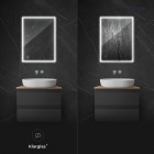 Oltens Nordlis lustro 60x80 cm prostokątne z oświetleniem LED 64105000