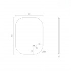 Oltens Nordlis lustro 60x80 cm prostokątne z oświetleniem LED 64126000