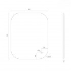 Oltens Nordlis lustro 80x100 cm prostokątne z oświetleniem LED 64127000