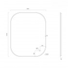 Oltens Nordlis lustro 80x100 cm prostokątne z oświetleniem LED czarny mat 64127300