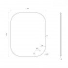 Oltens Nordlis lustro 80x100 cm prostokątne z oświetleniem LED złoto szczotkowane 64127810