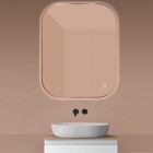 Oltens Nordlis lustro 80x100 cm prostokątne z oświetleniem LED miedź szczotkowana 64127610