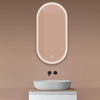 Oltens Nordlis lustro 50x100 cm owalne z oświetleniem LED 64128000