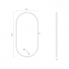 Oltens Nordlis lustro 50x100 cm owalne z oświetleniem LED 64128000