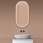 Oltens Nordlis lustro 50x100 cm owalne z oświetleniem LED miedź szczotkowana 64128610