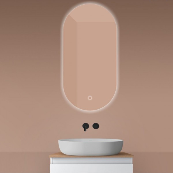 Oltens Nordlis lustro 50x100 cm owalne z oświetleniem LED 64129000