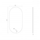 Oltens Nordlis lustro 50x100 cm owalne z oświetleniem LED 64129000