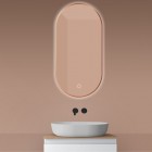 Oltens Nordlis lustro 50x100 cm owalne z oświetleniem LED miedź szczotkowana 64129610