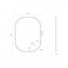 Oltens Nordlis lustro 60x80 cm prostokątne z oświetleniem LED złoto szczotkowane 64123810