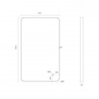 Oltens Nordlis lustro 60x100 cm prostokątne z oświetleniem LED 64117000