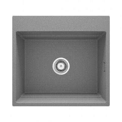 Deante Magnetic zlewozmywak granitowy magnetyczny 56x52 cm szary metalik ZRM_S10A