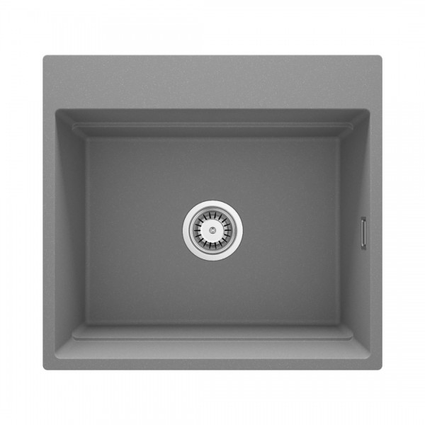 Deante Magnetic zlewozmywak granitowy magnetyczny 56x52 cm szary metalik ZRM_S10A