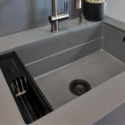 Deante Magnetic zlewozmywak granitowy magnetyczny 56x52 cm szary metalik ZRM_S10A