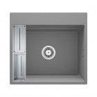 Deante Magnetic zlewozmywak granitowy magnetyczny 56x52 cm szary metalik ZRM_S10A