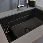 Deante Magnetic zlewozmywak granitowy magnetyczny 76x52 cm grafit metalik ZRM_G10B