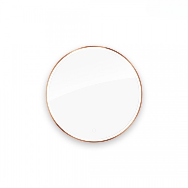 Oltens Nordlis lustro 80 cm okrągłe z oświetleniem LED miedź szczotkowana 64101610