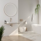 Oltens Nordlis lustro 80 cm okrągłe z oświetleniem LED miedź szczotkowana 64101610