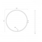 Oltens Nordlis lustro 80 cm okrągłe z oświetleniem LED miedź szczotkowana 64101610