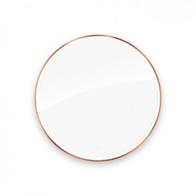 Oltens Nordlis lustro 100 cm okrągłe z oświetleniem LED miedź szczotkowana 64102610