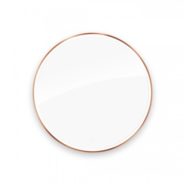 Oltens Nordlis lustro 100 cm okrągłe z oświetleniem LED miedź szczotkowana 64102610