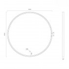 Oltens Nordlis lustro 100 cm okrągłe z oświetleniem LED miedź szczotkowana 64102610