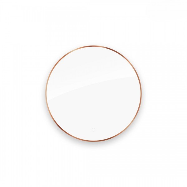 Oltens Nordlis lustro 80 cm okrągłe z oświetleniem LED miedź szczotkowana 64109610
