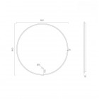 Oltens Nordlis lustro 80 cm okrągłe z oświetleniem LED miedź szczotkowana 64109610