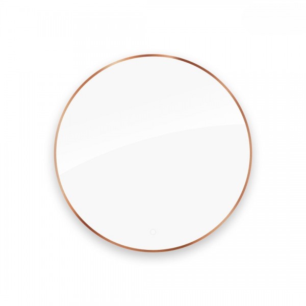 Oltens Nordlis lustro 100 cm okrągłe z oświetleniem LED miedź szczotkowana 64110610