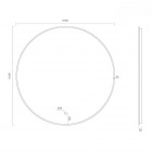 Oltens Nordlis lustro 100 cm okrągłe z oświetleniem LED miedź szczotkowana 64110610