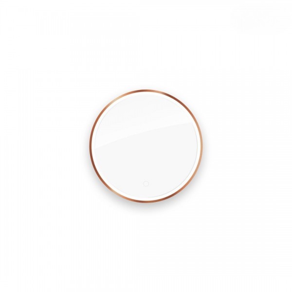 Oltens Nordlis lustro 60 cm okrągłe z oświetleniem LED miedź szczotkowana 64100610