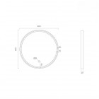 Oltens Nordlis lustro 60 cm okrągłe z oświetleniem LED miedź szczotkowana 64100610