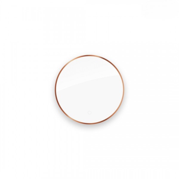 Oltens Nordlis lustro 60 cm okrągłe z oświetleniem LED miedź szczotkowana 64108610