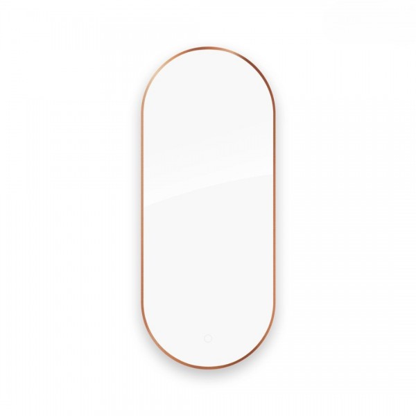 Oltens Nordlis lustro 50x120 cm owalne z oświetleniem LED miedź szczotkowana 64114610