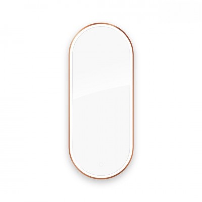 Oltens Nordlis lustro 50x120 cm owalne z oświetleniem LED miedź szczotkowana 64104610