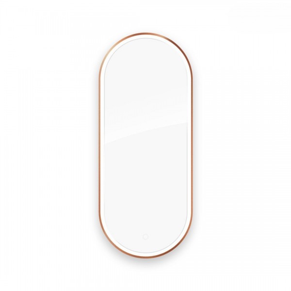 Oltens Nordlis lustro 50x120 cm owalne z oświetleniem LED miedź szczotkowana 64104610