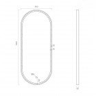 Oltens Nordlis lustro 50x120 cm owalne z oświetleniem LED miedź szczotkowana 64104610