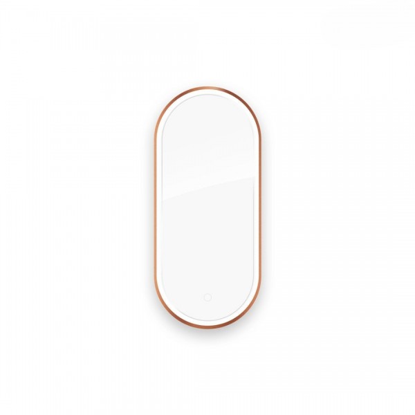 Oltens Nordlis lustro 40x90 cm owalne z oświetleniem LED miedź szczotkowana 64103610