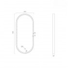 Oltens Nordlis lustro 40x90 cm owalne z oświetleniem LED miedź szczotkowana 64103610