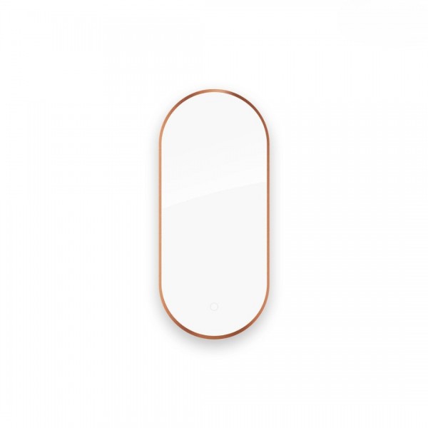 Oltens Nordlis lustro 40x90 cm owalne z oświetleniem LED miedź szczotkowana 64113610