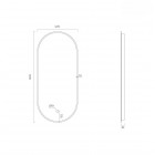 Oltens Nordlis lustro 40x90 cm owalne z oświetleniem LED miedź szczotkowana 64113610