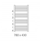 Terma Marlin grzejnik łazienkowy 78x43 cm biały mat WGMAR078043KJ16ZS