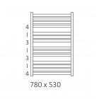 Terma Marlin grzejnik łazienkowy 78x53 cm czarny mat WGMAR078053K9M5ZS