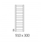 Terma Vivo grzejnik łazienkowy 91x30 cm czarny mat WGVOV091030K9M5SX