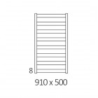 Terma Vivo grzejnik łazienkowy 91x50 cm czarny mat WGVOV091050K9M5ZS